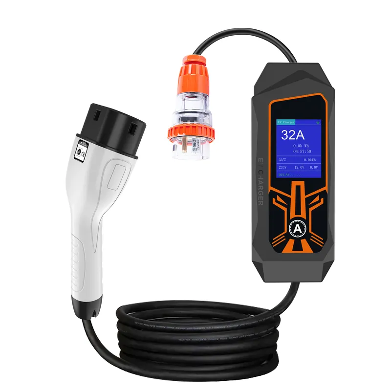 Portable Ev Charger 32A Type 2 Cee Plug - AP01 Portable EV Charger 32A 7kW
