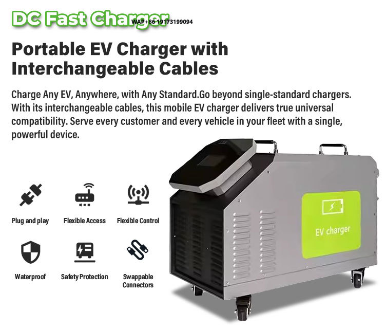 Portable Dc Fast Charger 20Kw Ccs2 - Home Use Mobile DC EV Charger