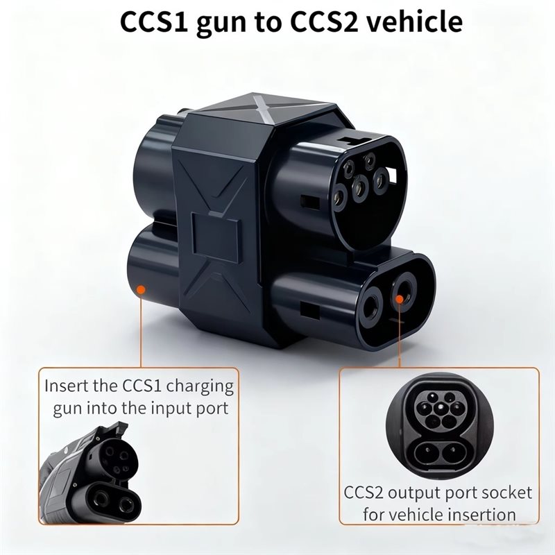 CCS1 To CCS2 Fast Charging Ada - Ccs2 To Ccs1 Fast Charge Adapter 250Kw recension och pris