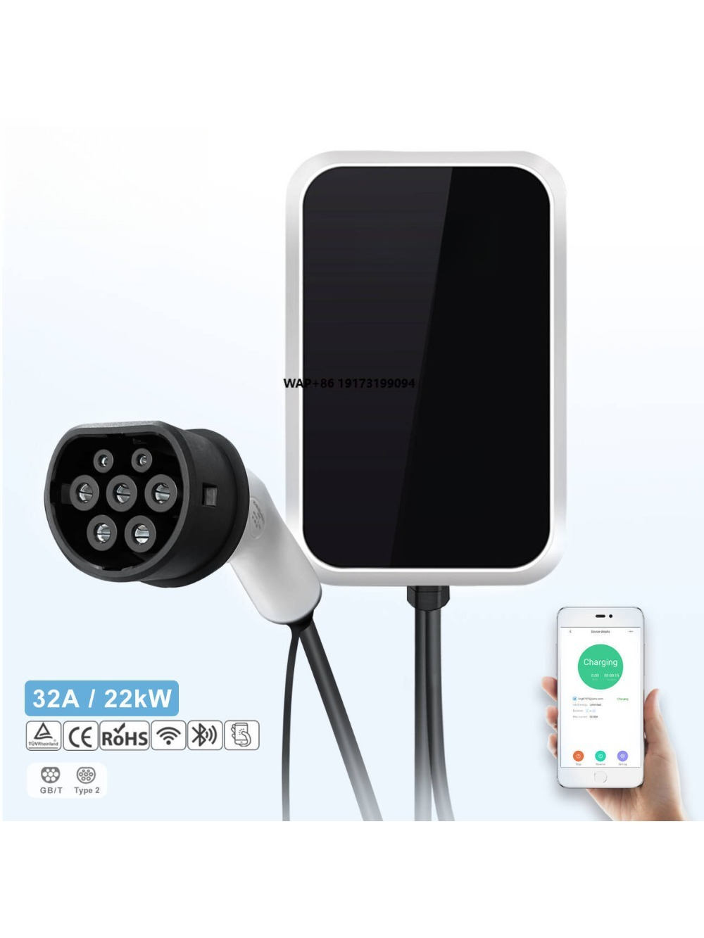 22kW AC EV Charging Station Sm - 22Kw Wallbox Type 2 Ocpp Rfid recension och pris