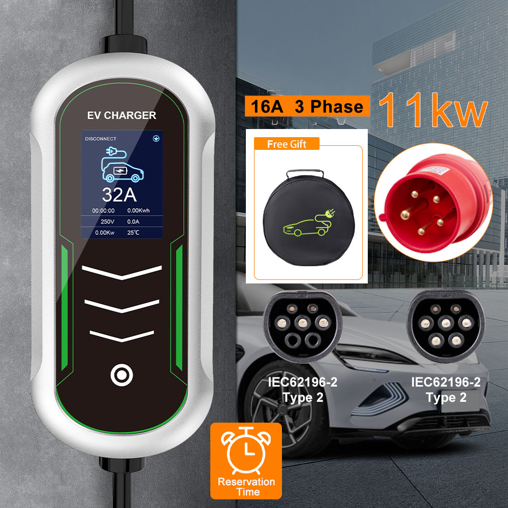 IPENGEN 11KW EV Portable Charg - Portable Ev Charger 32A Type 2 Cee Plug recension och pris