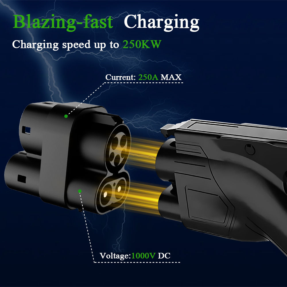 Kolanky CCS1 to CCS2 EV DC 100 - Ccs2 To Ccs1 Fast Charge Adapter 250Kw recension och pris