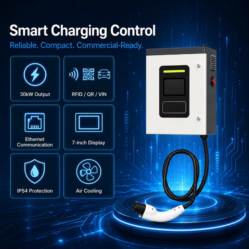 Customized 30kW CCS2 DC Fast E - Dc Fast Charger 30Kw Wallbox Commercial recension och pris